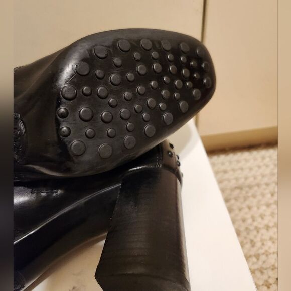 Tod's Black Calfskin Leather Square Toe Chunky Heel Ankle Boots Sz.9/39.5 $885 - Picture 15 of 16